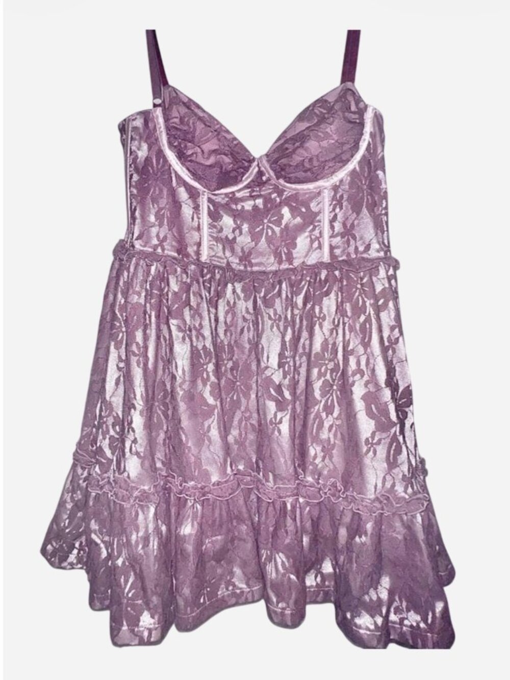 DollsKill Sugar Thrillz babydoll dress- [US] xs - pink/purple